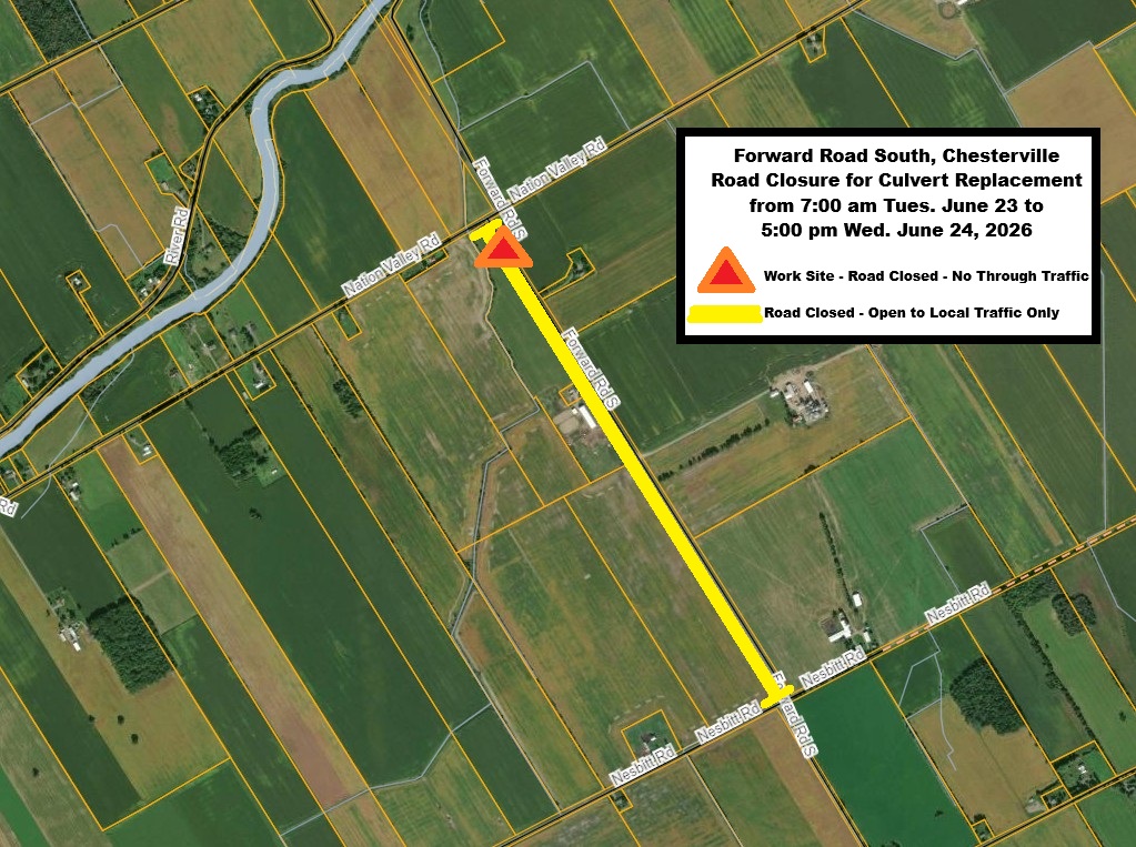 Forward Rd South at Nation Valley Rd- Culvert Replacement-June 23-24, 2026