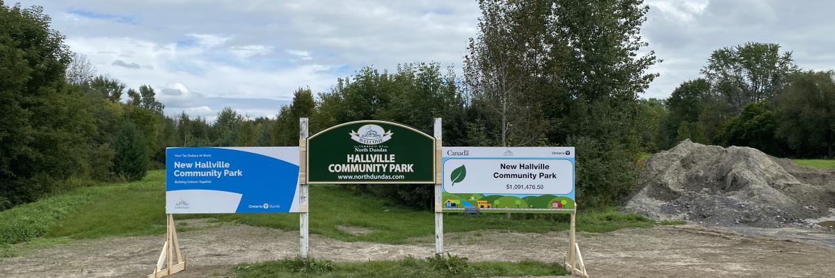 Hallville Park Development Signage