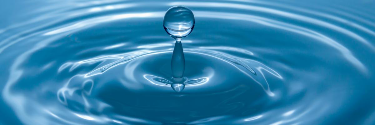 blue water droplet