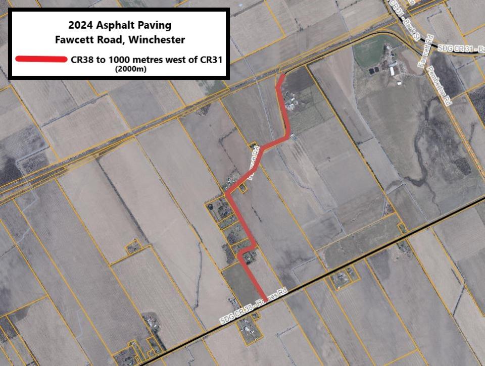 Fawcett Road paving map