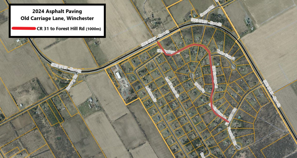 Paving map of Old Carriage Lane