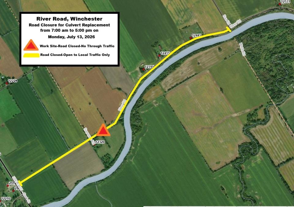 Revised Map- Culvert replacement on River Rd at 12320 north east of CR31