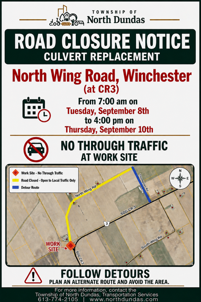Notice-North Wing Rd-Culvert-Sept 8-10_2026