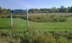 View of community park entrance