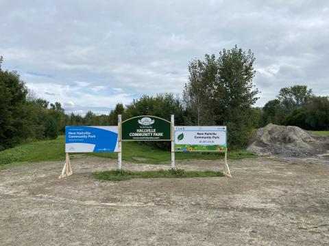 Hallville Park Development Signage
