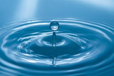 blue water droplet